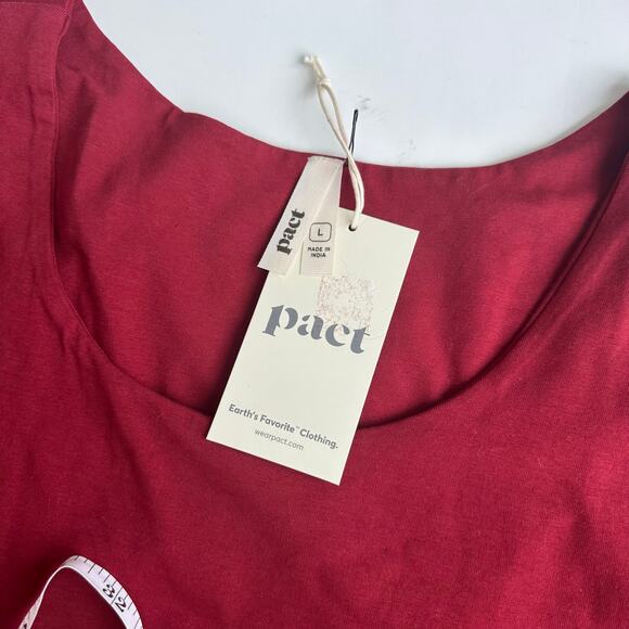 Pact Burgundy Fit and Flare Ballet Dress - Size Large - Picture 3 of 6